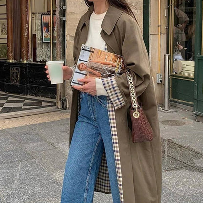 Fashion Long Button Trench Coat – Trench Coats Women Outfit Classy & Elegant Daily Outfits