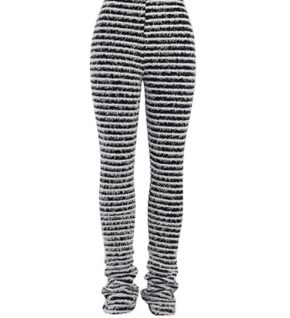 Woolen Striped Slim Trousers – Sleek Fit Casual & Evening Wear