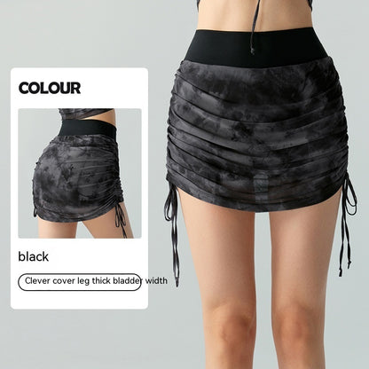Skirts Tie Dye Mesh Yoga Skirt Activewear Trend