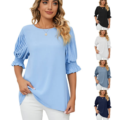 Soft Chiffon Blouse with Princess Sleeves – Elegant Casual & Dressy Outfit for Women