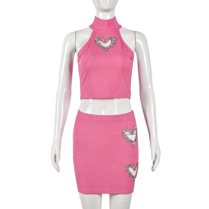 Trendy Vest and Short Skirt Set for Women