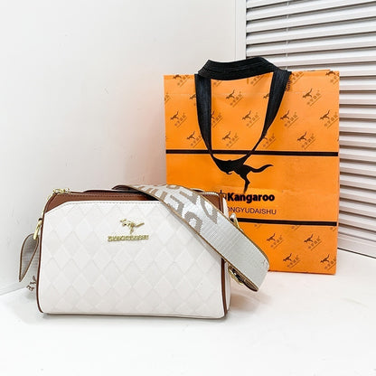 Retro Chessboard Shoulder Messenger Bag for Women