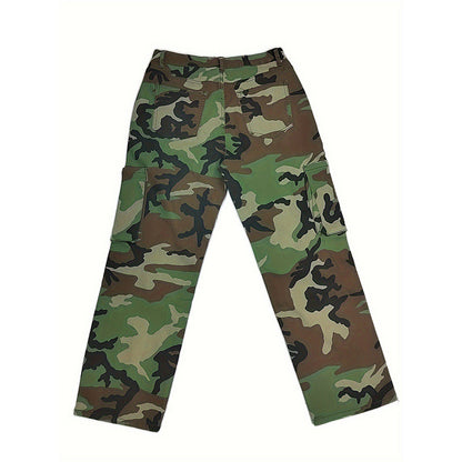 XS 8XL Plus Size Elastic Waist Women Camouflage Pants