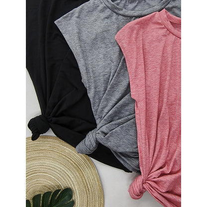 Women’s Cap Sleeve Tops 3-Pack – Lightweight Summer Tees for Casual, Yoga & Everyday Wear