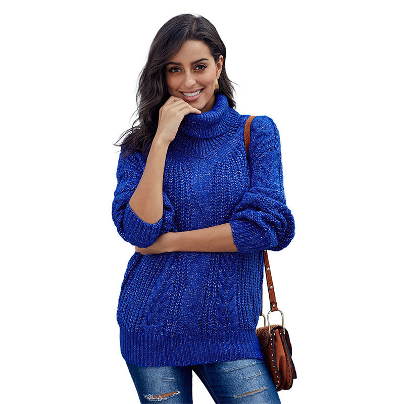 Cozy Loose-Fit Plus Size Sweater – Bold Solids for Fall