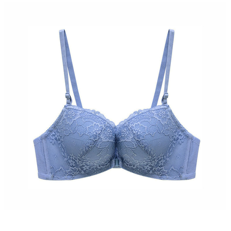 Front Buckle Lace Push-Up Bra – Elegant Lift & Flawless Fit