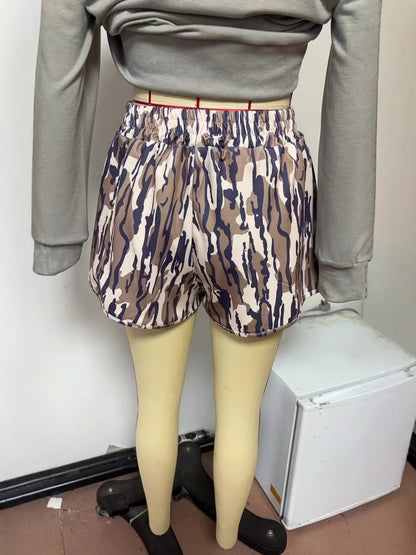 Camouflage High Waist Boxer Shorts Women – Athletic & Streetwear Outfit