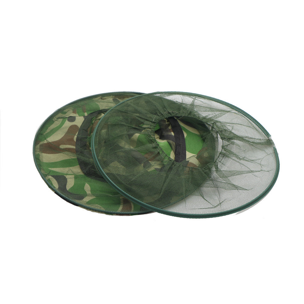 Insect Bugs Bee Mosquito Head Face Protector Camouflage Mesh Hat