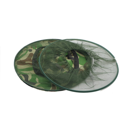 Insect Bugs Bee Mosquito Head Face Protector Camouflage Mesh Hat