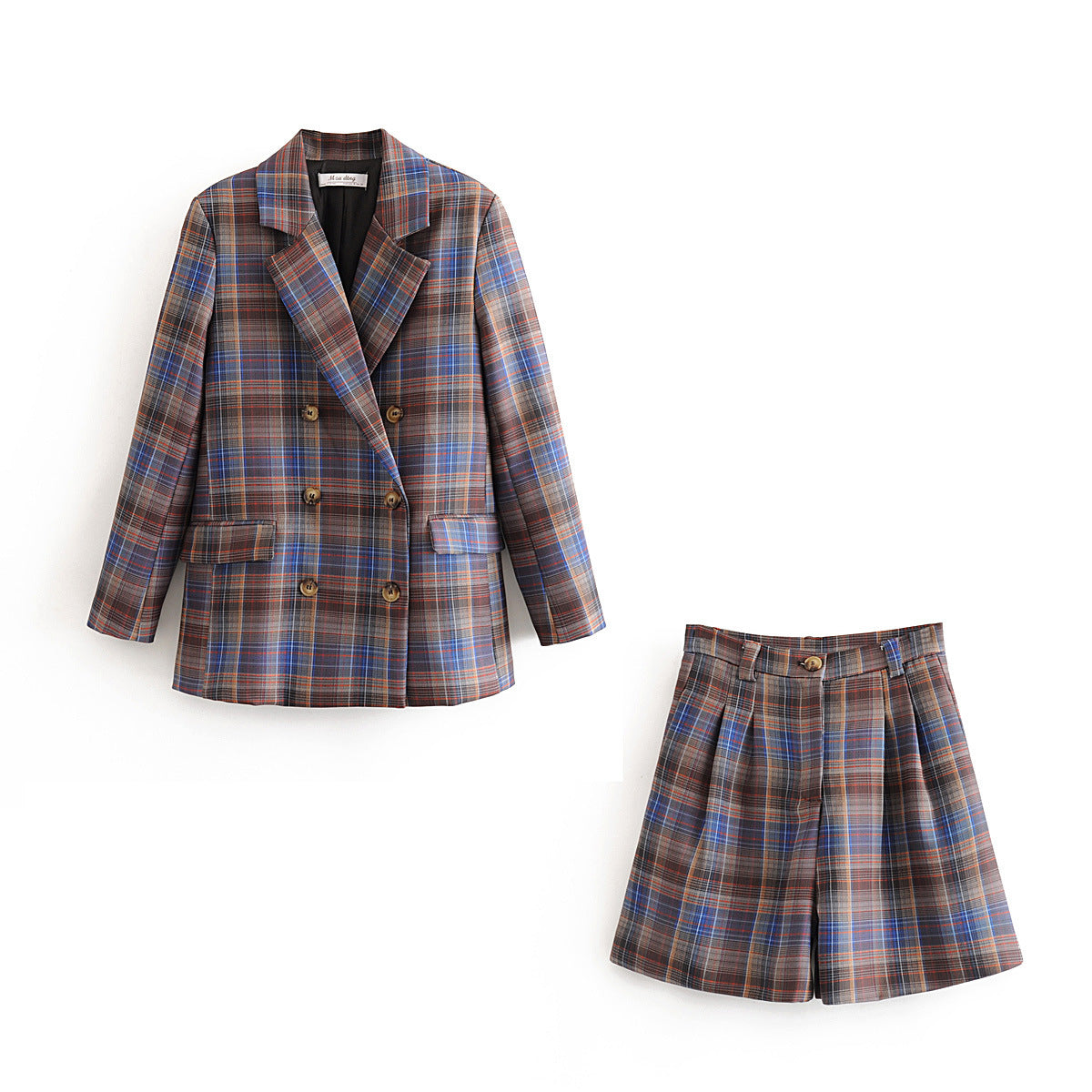 European & American-Style Plaid Blazer Set – Blazer Outfits Casual & Chic Spring Looks