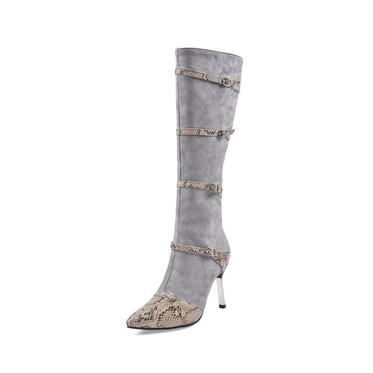 Sexy Knee High Boots for Women | PU Leather & Velvet Lined High Heel Boots