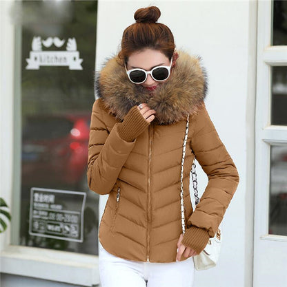 Furry Edge Hooded Thicken Winter Women Oversized Parkas