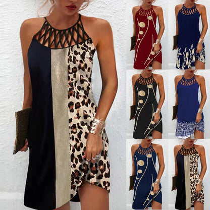 Halterneck Printed A-Line Dress | Summer Casual Dress & Breezy Outfit for Women