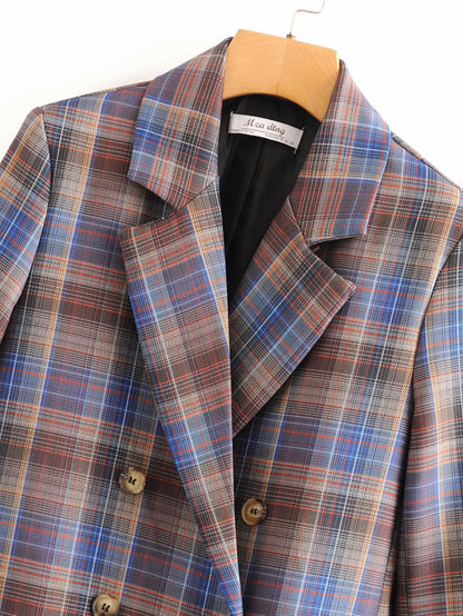 European & American-Style Plaid Blazer Set – Blazer Outfits Casual & Chic Spring Looks