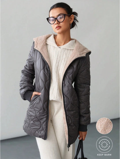 Casual Quilted Loose Hooded Padded Coat – Puffer Jackets for Women Winter & Cozy Outfits