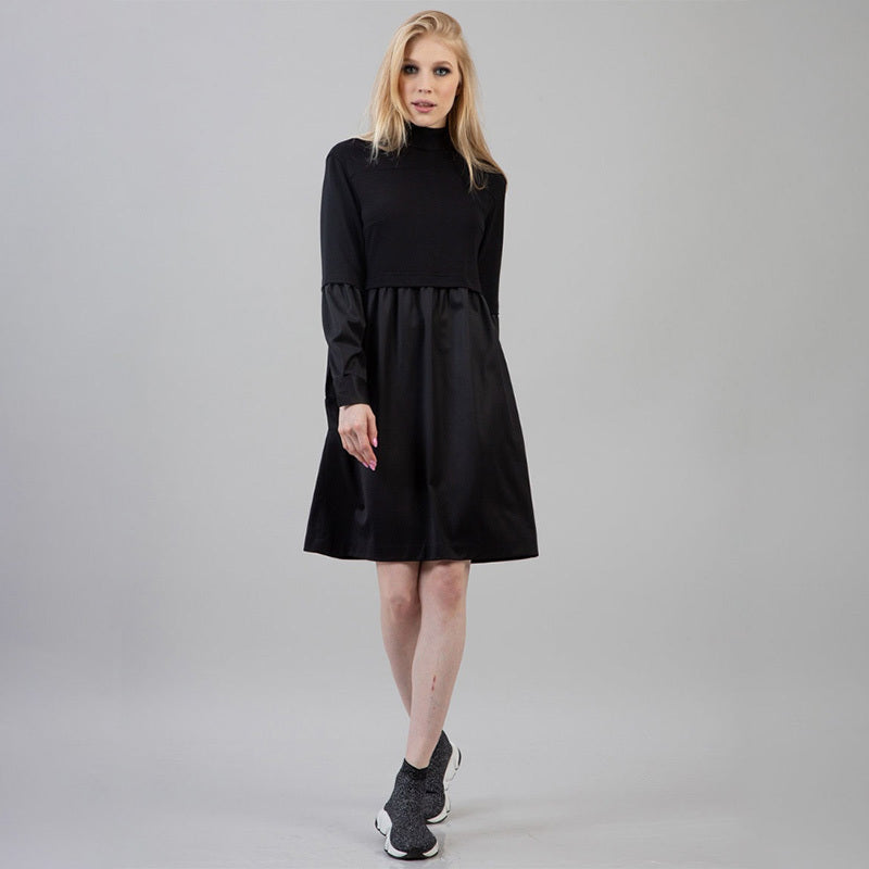 Black Art Draw Slim Fit Sexy Mini Dress For Women