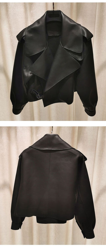 Women's Retro PU Leather Jacket