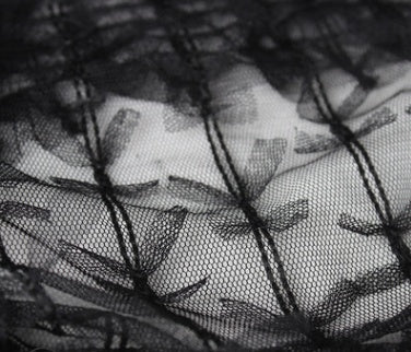 Mesh Crop Top with Bow Details – Sexy Long Sleeve Commuter Outfit for Women