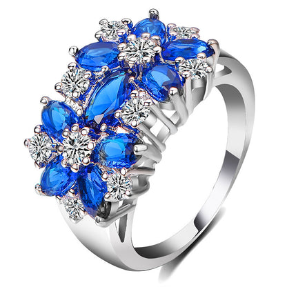 Flower Style Classic Plant Design Wedding Band – Women’s Cubic Zirconia Engagement & Bridal Rings