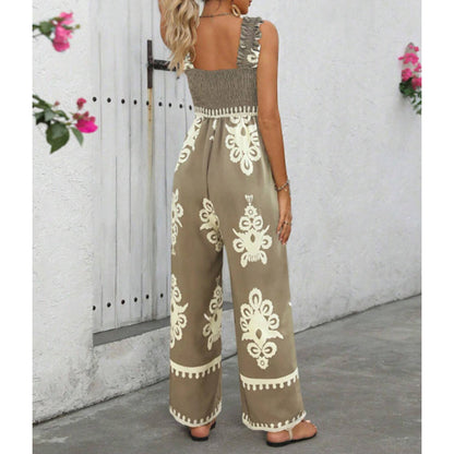 Bohemian Wide-Leg One-Piece Jumpsuit for Women – Breezy Summer & Beach Outfit