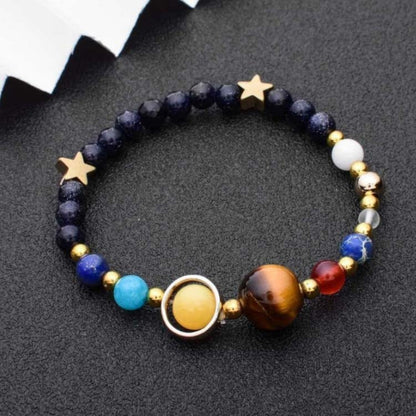 Unisex Eight Planet Bracelet – Cosmic Beaded Bracelet for Everyday Wear & Astrology Lovers