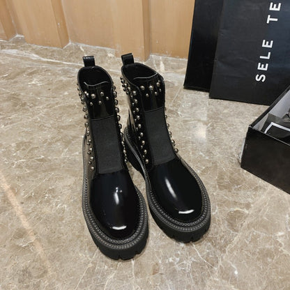 Waterproof Genuine Cow Leather Ladies Snow Boots