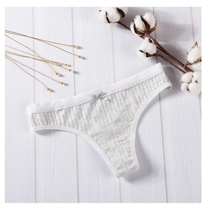 Fashion Sexy Cotton Panties – Low-Waist Briefs with Breathable Comfort & Feminine Intimates Style