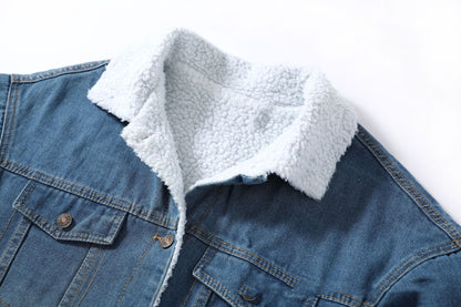 Womens Casual Spring Autumn Blue Denim Coats