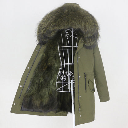Big Pocket Green Fashion Winter Womens Outwear Parka Coat