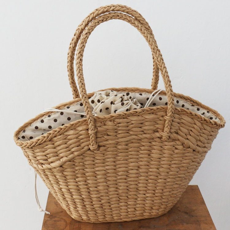 Large Dumpling-Shaped Straw Weaving Handbag Versatile