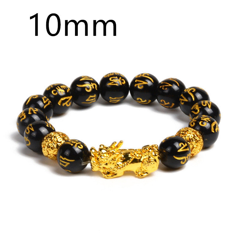 Gold-Plated Geometric Brave Bracelet – Unisex Beaded Bracelet for Everyday Wear