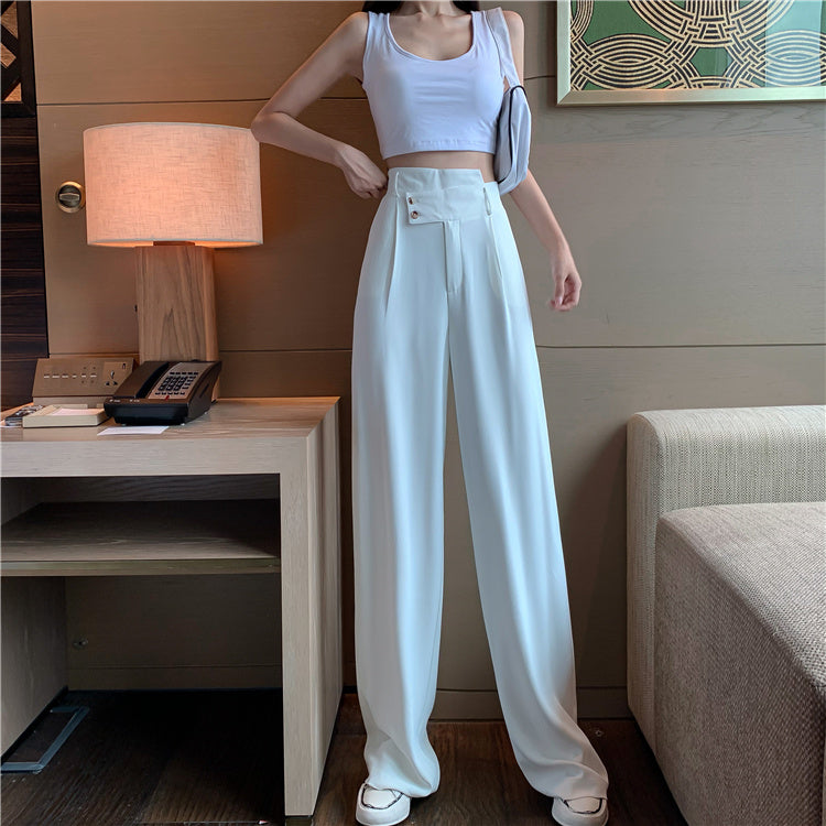 Autumn Winter High Waisted Casual Suit Pants