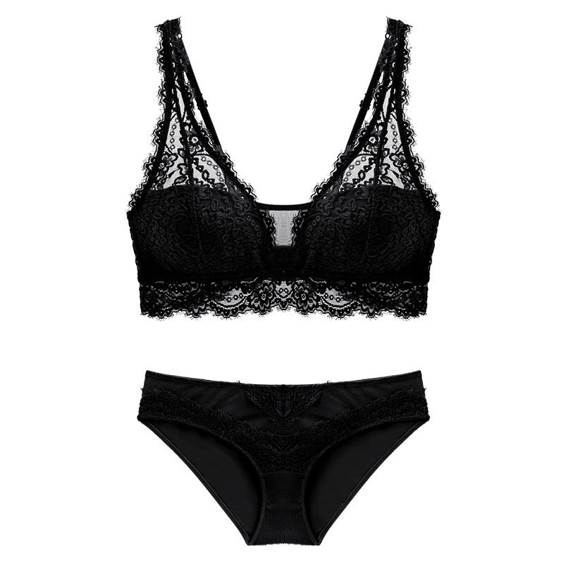 Wireless Lace Bra Set – Soft Lift & All-Day Comfort