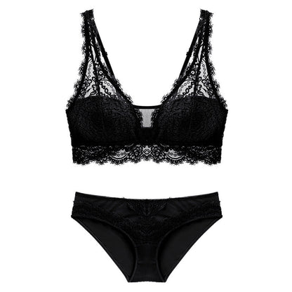 Wireless Lace Bra Set – Soft Lift & All-Day Comfort
