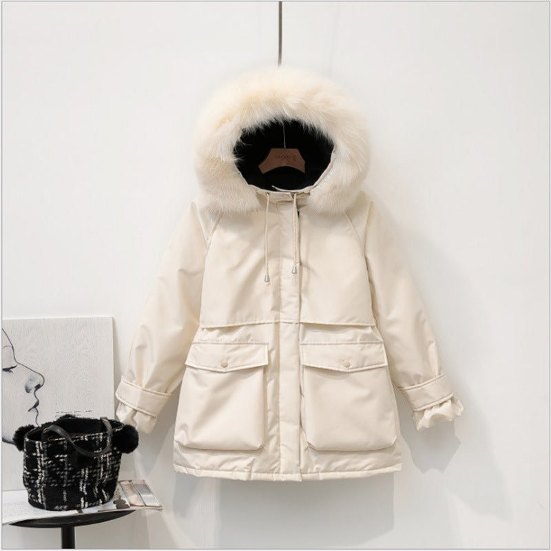 Fur Collar Duck Down Filling Warm Winter Coats For Women