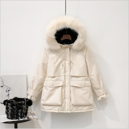 Fur Collar Duck Down Filling Warm Winter Coats For Women