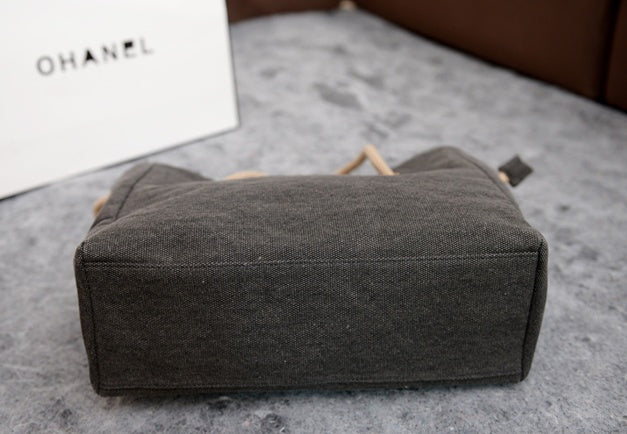 Korean-Inspired Canvas Shoulder Tote Minimalist Everyday Bag