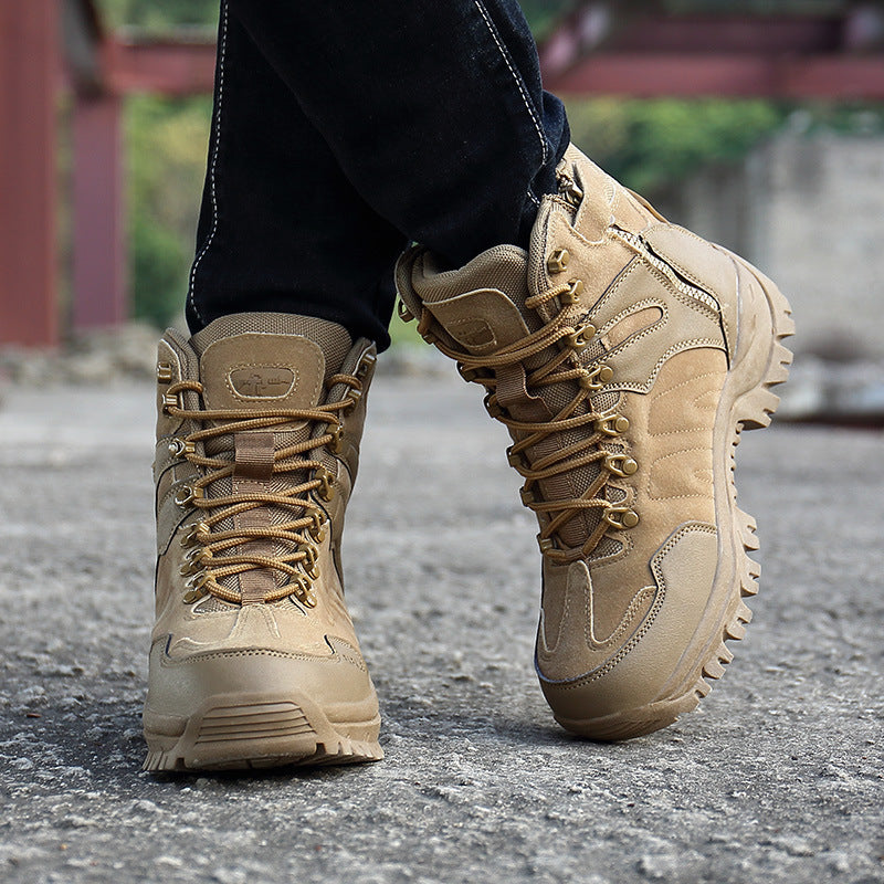 Men’s Tactical Military Combat Boots | Suede & Mesh Desert Boots Outfit