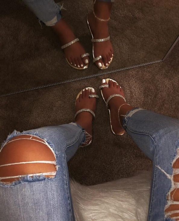 Hot Summer Style One Finger Open Toe Women Slipper