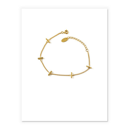 Elegant Geometric Brass Bracelet – Unisex Minimalist Bracelet for Everyday Wear
