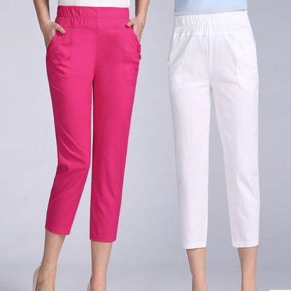 Spring Style Drawstring Skinny Women Ankle Pants