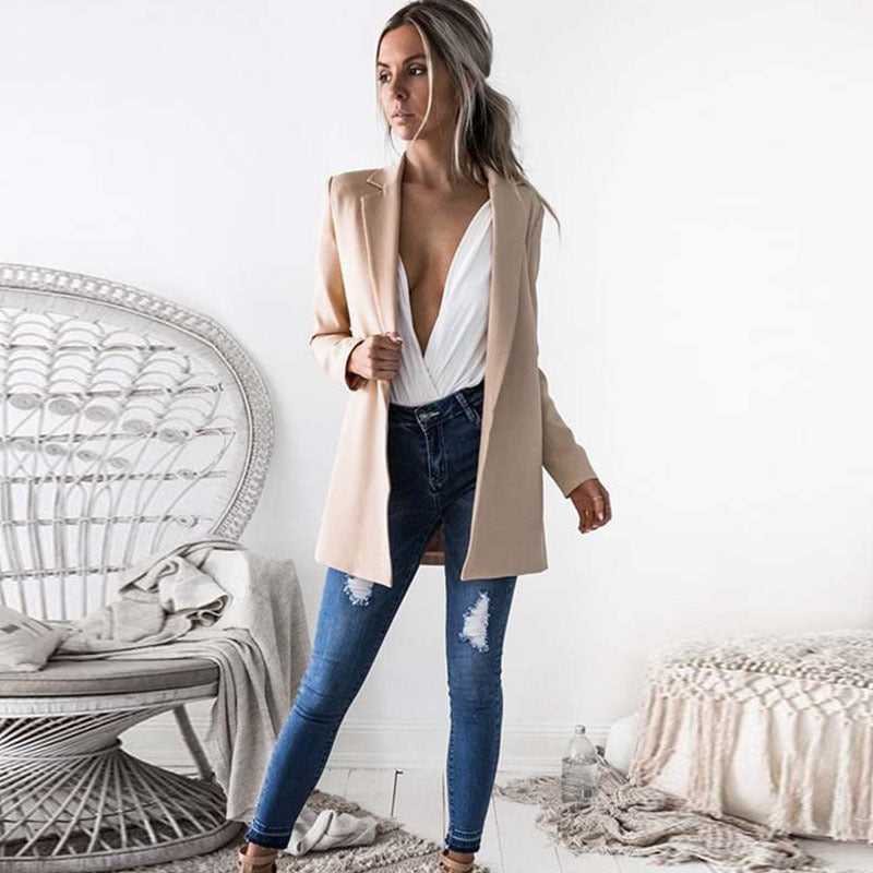 Office Lady Style Single Breasted Blazer Jacket