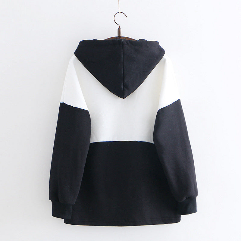 Black and White Cat Embroidery Sweater – Playful & Cozy Design