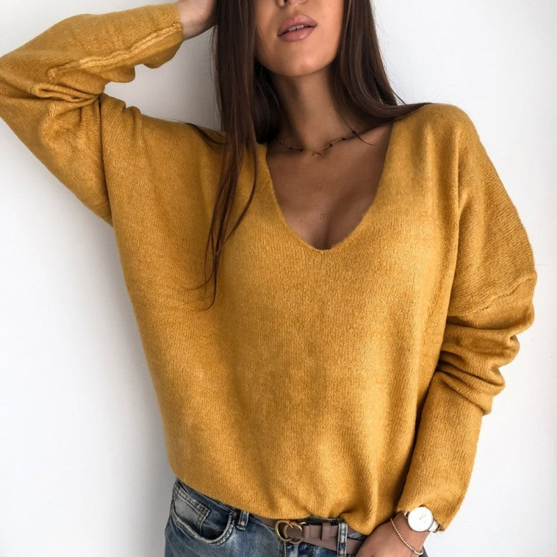 Soft Knit Pullover for Autumn & Winter Women's Oversized Cozy Sweater