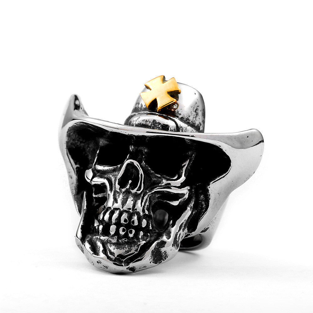 Cowboy Hat Creative Skull Ring