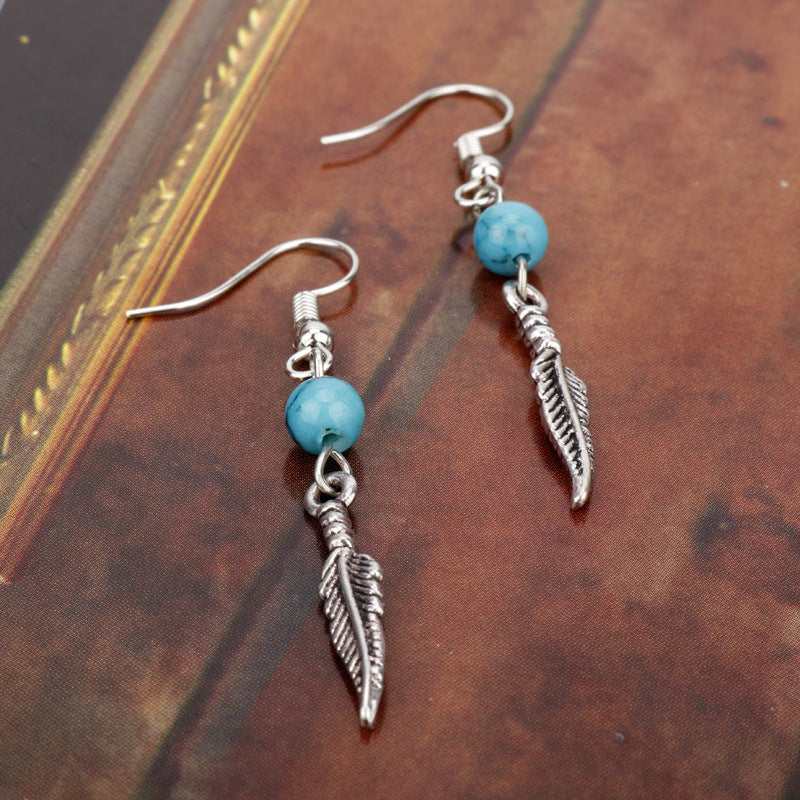 Earrings Boho Turquoise Drop Vintage Design Jewelry Accessories Trend 2025