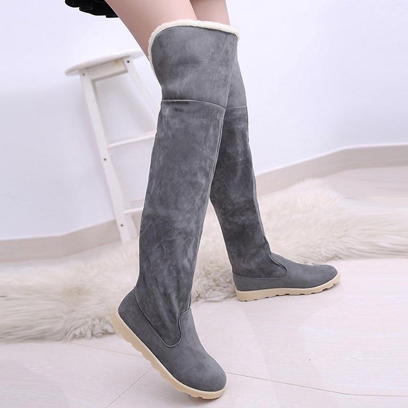New Knee Length Straight Strong Style Snow Boots For Women