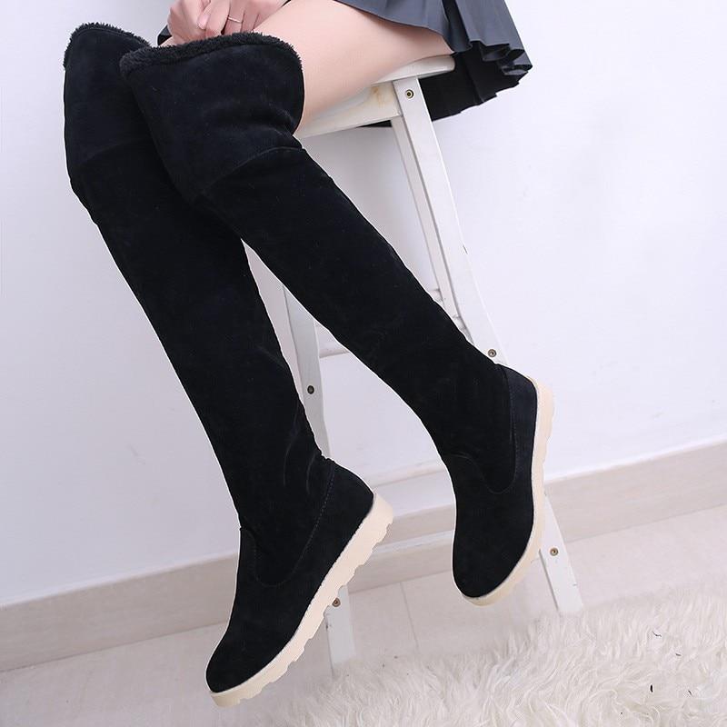 New Knee Length Straight Strong Style Snow Boots For Women