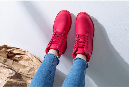 Short White Martin Boots for Women | Suede Thick Heel Ankle Boots with Streetwear Edge