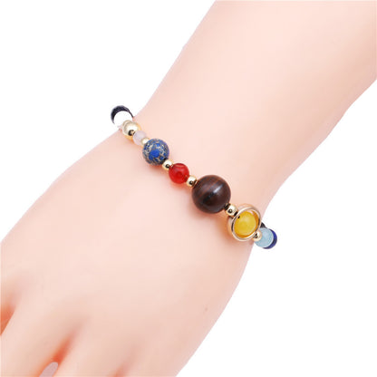 Unisex Eight Planet Bracelet – Cosmic Beaded Bracelet for Everyday Wear & Astrology Lovers
